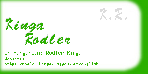 kinga rodler business card